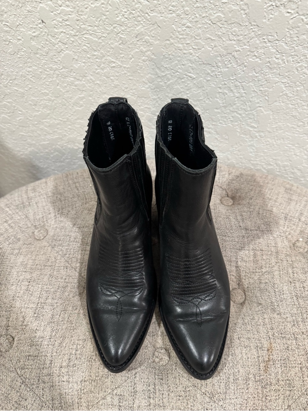 Tecovas Taylor Black Almond Toe Women's Ankle Boots